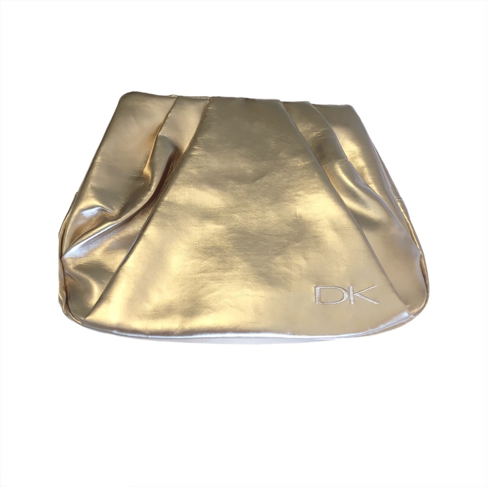 Donna Karan Cosmetics Gold Makeup Pouch Clutch